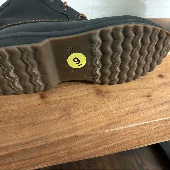 SPERRY WOMEN’s Black Leather Thinsulate Waterproof Snow Boots - Picture 6 of 7